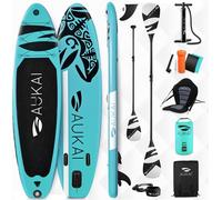 Aukai® Stand Up Paddle Board 320cm "Ocean" 2in1 con seggiolino da kayak SUP surfboard gonfiabile + pagaia surfboard paddling paddle board - turchese