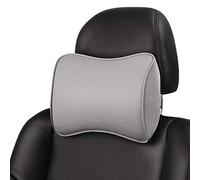 Aukee Cuscino poggiatesta per auto, in memory foam, per auto, in morbida pelle, per guida, casa, ufficio, grigio (1 pezzo)