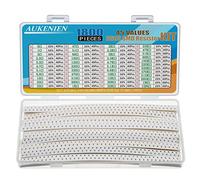 AUKENIEN 0603 Resistenze SMD 45 Valori 1800 Pezzi 0R a 10M Ohm Resistenza 1/10W Resistori SMT Kit Assortimento con ±5% Tolleranza
