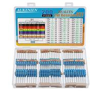 AUKENIEN 2W Kit di Resistenze 40 Valori 200 Pezzi Film Metallico Resistori Elettrichea 1 a 1M Ohm Resistenza Conforme a RoHS con Tolleranza ± 1%