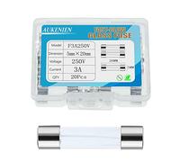 AUKENIEN 3A 3 Ampere 250V Fusibili Vetro 5x20MM Kit Fusibile in Vetro ad Azione Rapida