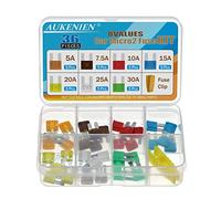 AUKENIEN Micro2 Fusibili Auto Set 5A 7,5A 10A 15A 20A 25A 30A Basso Profilo Fusibile Lama Micro 2 Fusibili Assortiti per Moto Camion Camper Caravan