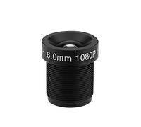 Aukson 6mm CCTV Camera Lens, M12*0.5, Grandangolo, Fisso, Black, Supporto IR, 58° Vision, 2 Milioni di Pixel