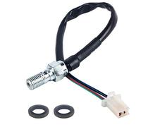Aukson M10 x 1,25 Pitch Interruttore idraulico per luce freno banjo - Tubo olio per moto pompa idraulica freno posteriore linea interruttore luce (diritto)