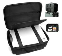 AUKURA Custodia rigida imbottita per PS5/Pro/Slim, scomparti multipli per PS5 e accessori, tutto in un'unica borsa protettiva imbottita per PS5
