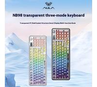 AULA F-NB98 Tastiera meccanica 3 modalità Manopola multifunzionale Schermo personalizzato Tastiera da gioco RGB retroilluminato Hot Swap PC Gamer Regali