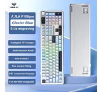 AULA F108 Pro Gaming Tastiera meccanica Tri Mode Schermo multi-manopola personalizzato Tastiera wireless RGB Esports con display intelligente TFT