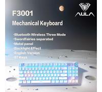 AULA F3001 Tastiera meccanica a colori divisi a 87 tasti Tre modalità per giochi e digitazione