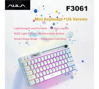 AULA F3061 Tastiera meccanica Touch Feel 61 tasti Mini tastiera cablata Tastiera retroilluminata RGB Tastiera da gioco per laptop desktop