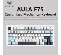 AULA F75 2.4G Wireless/Bluetooth/Tastiera meccanica da gioco cablata RGB Layout personalizzato al 75% Struttura della guarnizione del profilo OEM