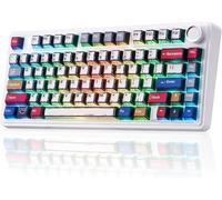 Aula F75 Tastiera Meccanica, Tastiera Senza Fili con Retroilluminazione RGB Hot Swap, 81 Tasti 75% Layout Gaming Keyboard, Bluetooth/2.4GHz/Type-C, suono cremoso - Reaper Switch