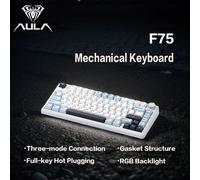 AULA F75 Tastiera meccanica wireless con struttura della guarnizione a tre modalità tasti completamente sostituibili a caldo Asse Reaper