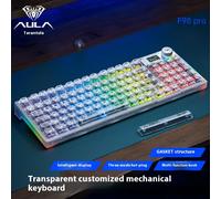 AULA F98PRO Tastiera meccanica wireless trasparente Bluetooth 2.4G Tastiera da gioco E-sports personalizzata retroilluminata RGB sostituibile a caldo
