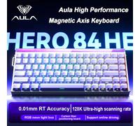 AULA HERO84 HE Interruttore magnetico Tastiera meccanica cablata Ritmo musicale RGB Tastiera con ritorno 8K Accessorio per computer per giocatori