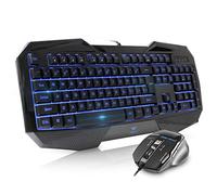 aula retroilluminato Gaming tastiera con retroilluminazione regolabile viola rosso blu metallico USB illuminato tastiera del computer