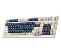 AULA Tastiera a 99 tasti, tastiera da gioco wireless Bluetooth tastiere per computer color crema tastiera a membrana carina con tastierino numerico retroilluminato RGB Tri-Mode BT/2,4 GHz/USB-C - blu