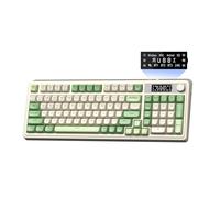 AULA Tastiera a membrana wireless S99 Pro, display e manopola multimediale, Tri-Mode Bluetooth/2.4G/USB-C RGB Tastiera da gioco cremosa con tastierino numerico, tastiera per computer personalizzata