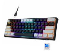 AULA Tastiera da gioco meccanica cablata al 60%, 29 tastiere RGB retroilluminate personalizzate hot swap, interruttore blu, design mini piccolo e compatto per PC/Mac/laptop/Win (versione cablata)