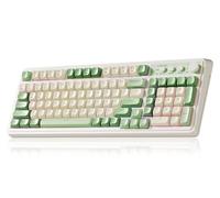 AULA Tastiera da gioco S99, tastiere wireless per computer, Tri-Mode Bluetooth/2.4GHz/USB-C Tastiera cremosa personalizzata con tastierino numerico, manopola multimediale retroilluminata RGB, tastiera