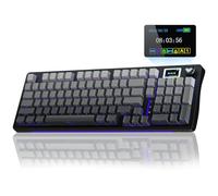 AULA Tastiera meccanica wireless S98 Pro con manopola e sreen, tastiera personalizzata sostituibile a caldo (nero sfumato)