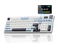 AULA Tastiera meccanica wireless S98 Pro,Schermo intelligente e manopola,Tri-Mode BT5.0/USB-C/2.4GHz Creamy Keyboard, Interruttori lineari pre-lubrificati, tastiere da gioco retroilluminate RGB