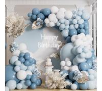AULE Kit Arco Palloncini Blu: 155 Pezzi Ghirlanda di Palloncino per Feste Palloncini in Lattice per Elio con Nastri Decorazioni per Feste di Laurea Anniversario Matrimonio e Compleanno
