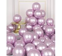 AULE Palloncini Piccoli Lilla: 50 Pezzi 13 cm Lavanda Palloncini Metallizzati Piccoli Palloncino Cromati Lilla Lucido in Lattice per Compleanno Baby Shower Matrimoni San Valentino Decorazioni