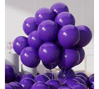 AULE Palloncini Viola Lattice: 50 Pezzi 30cm Palloncino Compleanno | Palloncini Viola Scuro Lucido Spessi Latex per Feste di Halloween Decorazioni