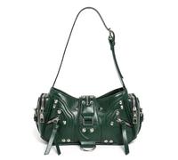 Aulenge Borsa a Spalla Vintage Y2K Borsa a Mano Donna Mini Borsa a Tracolla Elegante Borsa Party Y2K Stile Punk Borsa a Spalla per Party Verde