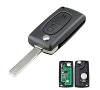 AULESSE 2 Tasti ASK Chiave Telecomando con 433MHz PCF7961 Chip | Pieghevole ChiaveTelecomando, per Peugeot 207 307 308 408 Citroen C2 C3 C4 Picasso, CE0536-HU83 Lama