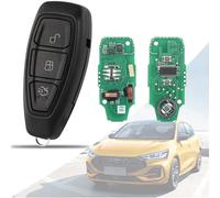 AULESSE 3 Tasti Chiave Telecomando Full Intelligente 433MHz per Fo-rd Fiesta Focus Kuga Grand S-Max C-Max Mondeo Galaxy Monde 2007-2015 Guscio Chiave Telecomando per KR55WK48801 con Chip 4D63