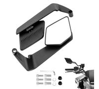AULESSE Specchietto Retrovisore per Moto Universali Specchietti Moto Manubrio, M8/M10 Filettatura, Specchietto Laterale Invisibile Regolabile in Lega di Alluminio per Scooter e Auto da Strada (Bianco)