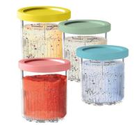 AULKZIOV Contenitori da pinta di ricambio per Ninja Creami Deluxe Pinte da 680,4 g NC501, compatibili con macchine per gelato Ninja NC501 NC500 Series Creami (confezione da 4)