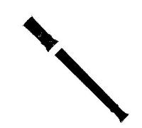 Aulos 102 N tedesco di plastica Soprano Flauto Dolce Marrone Scuro, serie Alouette, 1 teilig, con custodia, scovolino, supporto pollice e manico tabella