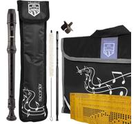 Aulos 303N Elite - Flauto dolce soprano per la scuola, include flauto dolce, mocio per la pulizia, asta per la pulizia profonda, custodia imbottita e borsa per spartiti - ideale per principianti della