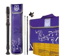 Aulos 303N Elite - Flauto dolce soprano per la scuola, include flauto dolce, mocio per la pulizia, asta per la pulizia profonda, custodia imbottita e borsa per spartiti - ideale per principianti della