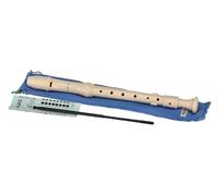 Aulos C-soprano Flauto dolce Elite 302BS - color avorio - diteggiatura tedesca, senza doppio foro - con custodia, scovolino, tabella delle diteggiature - poggiadito rimovibile