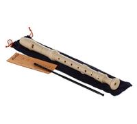 Aulos C-soprano Flauto dolce Elite 303B - color avorio - diteggiatura barocca, con doppi fori - con custodia, scovolino, tabella delle diteggiature - poggiadito rimovibile - 3 pezzi