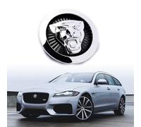 AULPEE Emblema compatibile con XE XF XJ F-Type F-PACE emblema griglia centrale anteriore 8,6 cm emblema leopardato accessori Jagvar (anteriore nero-cromato)