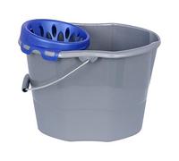 Aumai Spa Secchio Ovale in Plastica con Strizzatore Mocio, 15 Lt