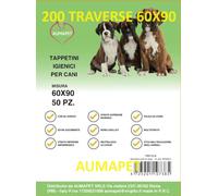 AUMAPET Tappetini Assorbenti per Cani 200 Pezzi, 60x90 cm, Polipropilene (PP), Protezione per Pavimenti