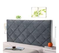 AuMarndi Copertura Imbottita per Testiera Letto Matrimoniale Copri Schienale Imbottito Schienale Cuscino Spalliera Per Letto Divano Velluto Imbottito Anticollisione Protezione Fodera,grigio-180cm