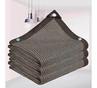 AuMarndi Copertura parasole per pergola, per patio, tenda a vela 90%, tessuto ombreggiante, rete ombreggiante per pergola, rete ombreggiante per serra, pergola, giardino, marrone, 3 x 4 m