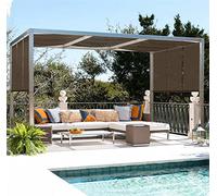 AuMarndi Copertura per piante da giardino, rete ombreggiante con occhielli, rete a rete, rete solare rinforzata, protezione per piante, fiori, patio, marrone, 5 x 5 m