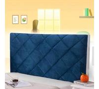 AuMarndi Copertura per Testiera Copri Testata del Letto Matrimoniale Velluto Copri Testiera Cuscini Da Lettura Copri Testata Letto Singolo Elastico All-Inclusive Coperchio Testata Letto,blu-180cm