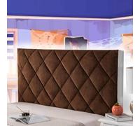 AuMarndi Copertura per Testiera Copri Testiera Letto 1 Piazza E Mezza 135x65 Copri Schienale Addensare La Fodera Della Testiera Del Letto Velluto Elasticizzato Tessuto Universale,marrone-100cm