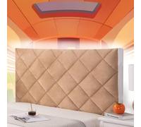 AuMarndi Copertura per Testiera Copri Testiera Letto 1 Piazza E Mezza 135x65 Copri Schienale Addensare La Fodera Della Testiera Del Letto Velluto Elasticizzato Tessuto Universale,champagne-200cm