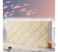 AuMarndi Copertura per Testiera Copri Testiera Letto 1 Piazza E Mezza 135x65 Copri Schienale Addensare La Fodera Della Testiera Del Letto Velluto Elasticizzato Tessuto Universale,giallo-160cm