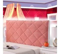 AuMarndi Copertura per Testiera Copri Testiera Letto 1 Piazza E Mezza 135x65 Copri Schienale Addensare La Fodera Della Testiera Del Letto Velluto Elasticizzato Tessuto Universale,rosso-150cm