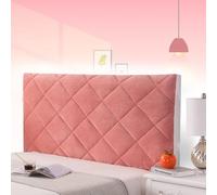 AuMarndi Copertura per Testiera Copri Testiera Letto 1 Piazza E Mezza 135x65 Copri Schienale Addensare La Fodera Della Testiera Del Letto Velluto Elasticizzato Tessuto Universale,rosso-220cm